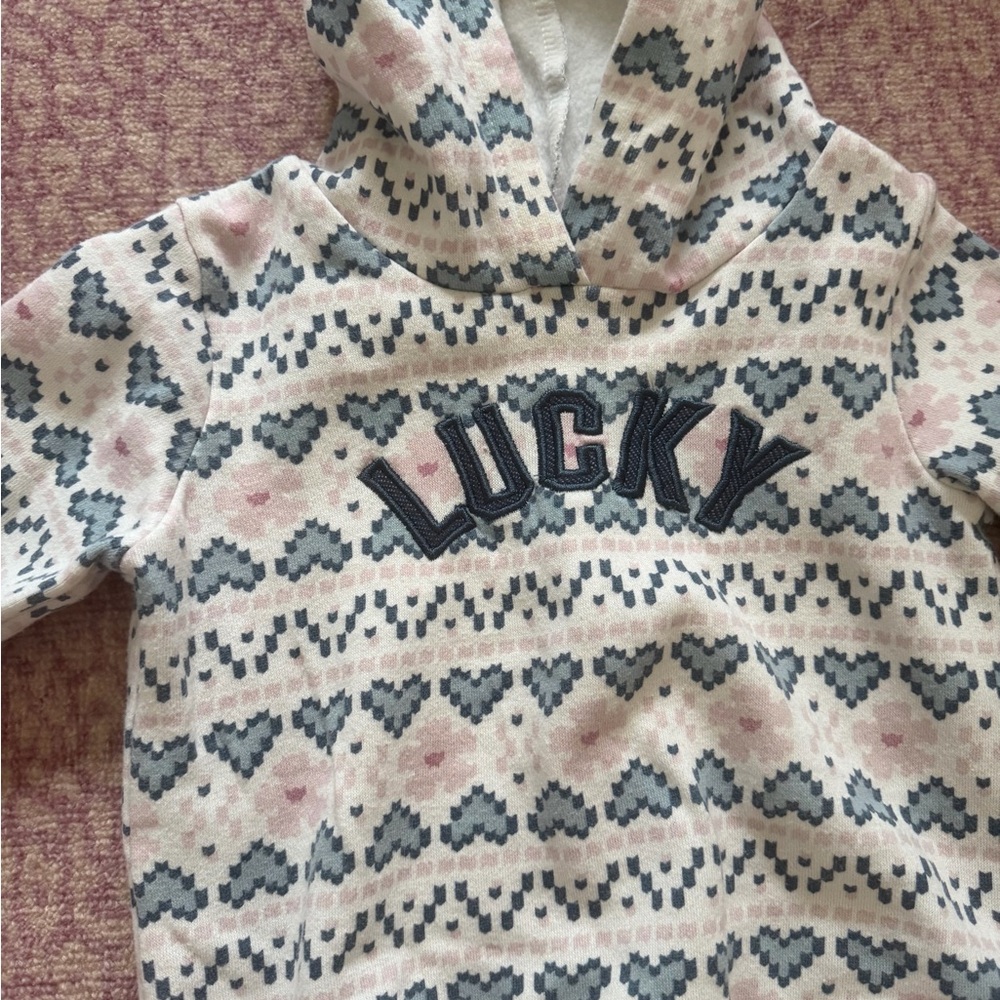 Lucky Brand Kids Hoodie - Pink and Gray